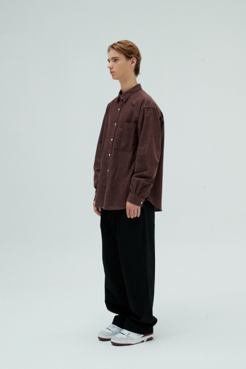 22FW Heights Cotton Wide Loose Pants Black