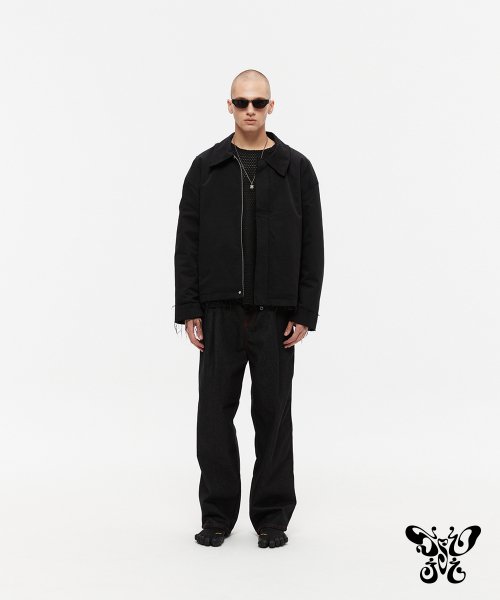 Cut Bio Washed оверсайз хлопковый жакет (Black)