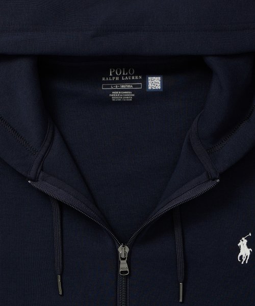 POLO RALPH LAUREN ポロ・ラルフ・ローレン ダブルニットフルジッパーフーディ - ネイビー 画像 8