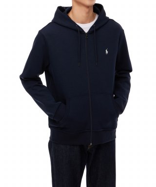 POLO RALPH LAUREN ポロ・ラルフ・ローレン ダブルニットフルジッパーフーディ - ネイビー 画像 5