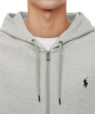 POLO RALPH LAUREN ポロ・ラルフ・ローレン ダブルニットフルジッパーフーディ - グレー 画像 10