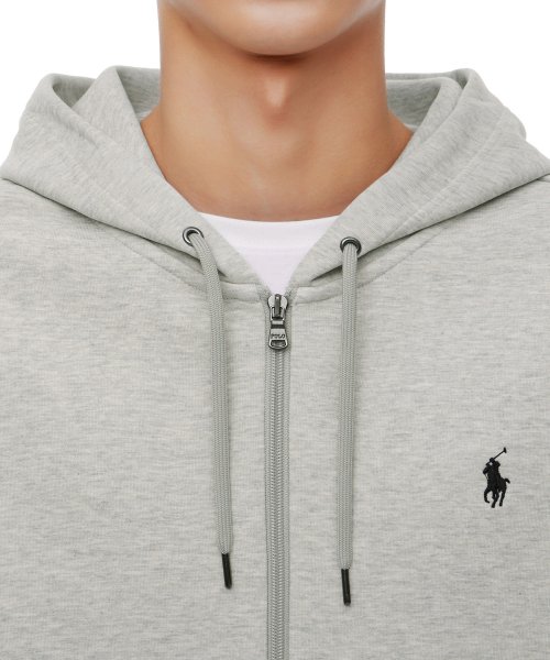 POLO RALPH LAUREN ポロ・ラルフ・ローレン ダブルニットフルジッパーフーディ - グレー 画像 10