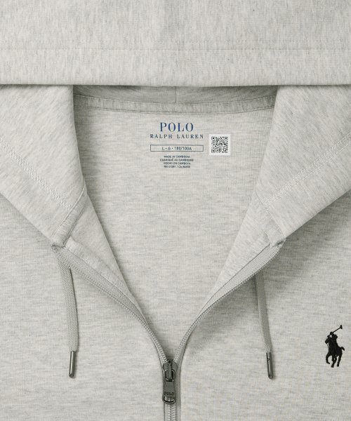 POLO RALPH LAUREN ポロ・ラルフ・ローレン ダブルニットフルジッパーフーディ - グレー 画像 11