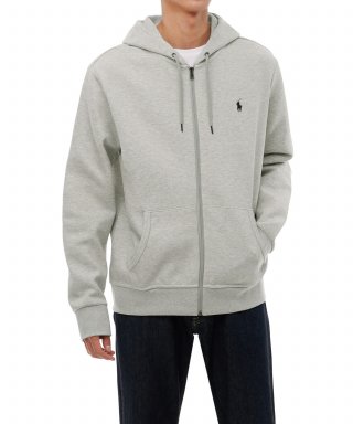 POLO RALPH LAUREN ポロ・ラルフ・ローレン ダブルニットフルジッパーフーディ - グレー 画像 5