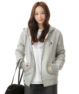 POLO RALPH LAUREN ポロ・ラルフ・ローレン ダブルニットフルジッパーフーディ - グレー 画像 3