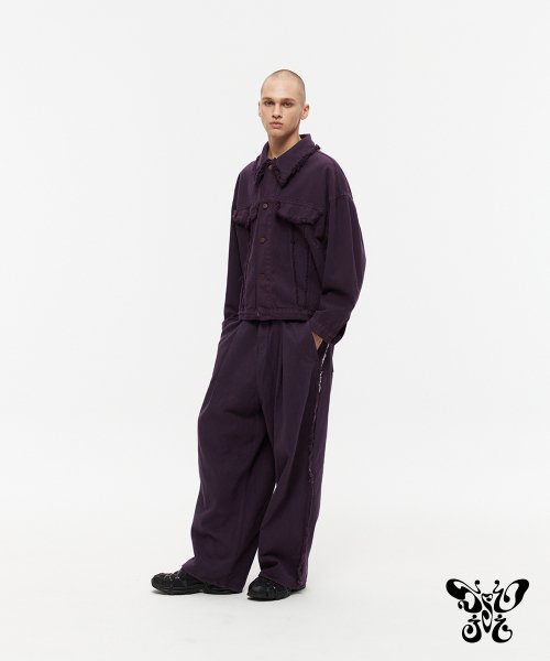 Cut пигмент Bio оверсайз деним жакет (Purple)