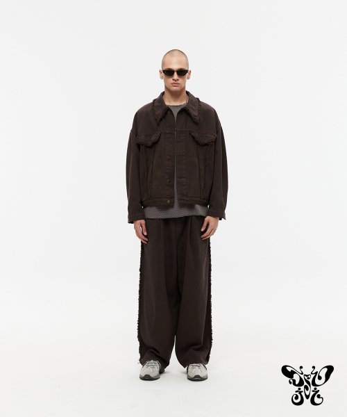 Cut пигмент Bio оверсайз деним жакет (Brown)