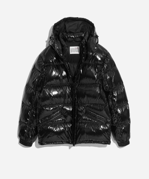 shiny black jacket men's