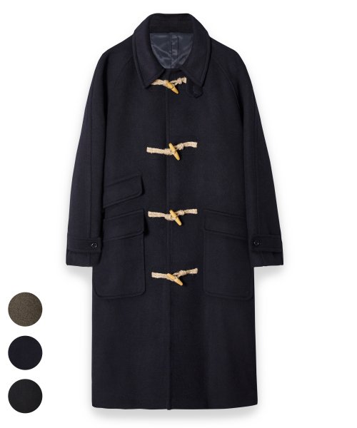 Black wool sales duffle coat