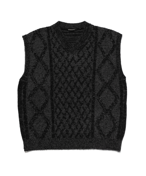 Базовый вязаный жилет (Black)