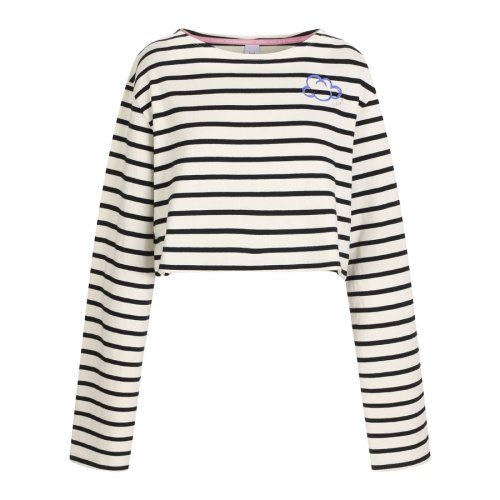 STRIPED CROPPED T-SHIRT BN4CL002