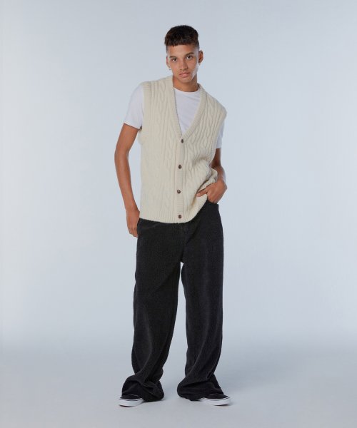 MUSINSA INSTANTFUNK Ms single Knit Sweater vest ivory