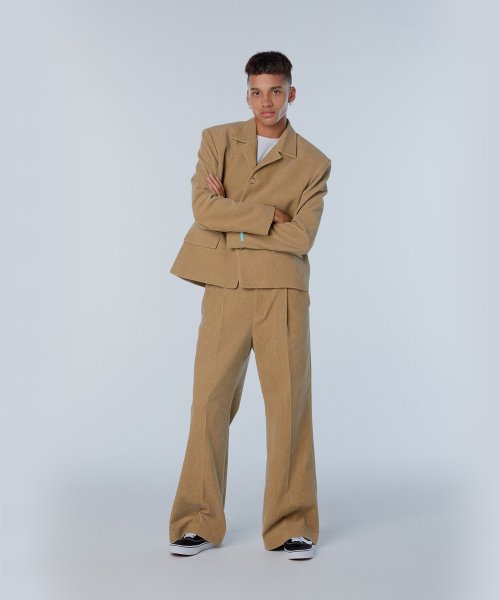 Вельветовые брюки Ms semi-wide - Beige