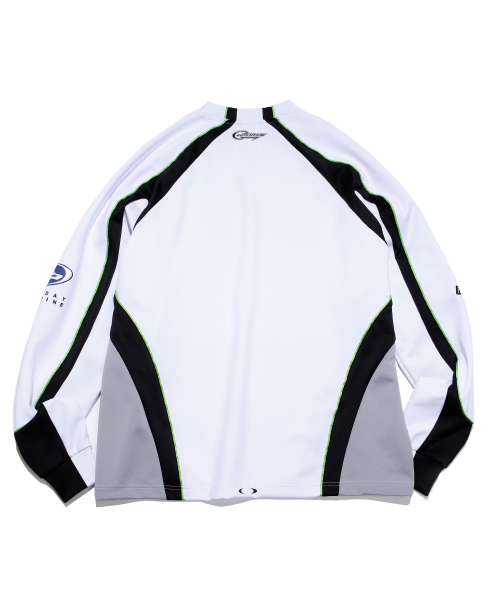 Mesh Motorcycle реглан лонгслив_White