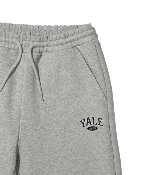 MUSINSA  YALE WOMENS SMALL 2 TONE ARCH LOGO EASY SWEAT PANTS BLACK