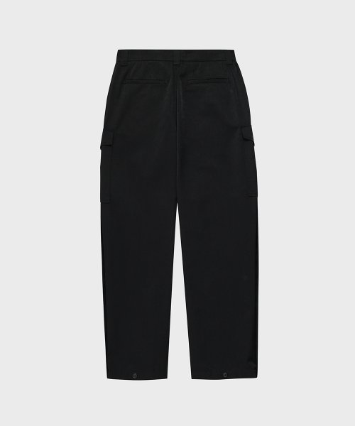 Плиссированные брюки из хлопка с карманами (Black)
