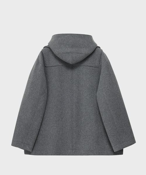 Свободный дафлкот с капюшоном (Grey)