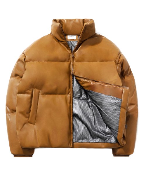 TL Synthetic Leather Duck Down Short Padding (коричневый)