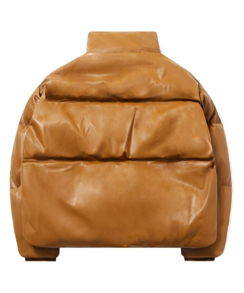 TL Synthetic Leather Duck Down Short Padding (коричневый)