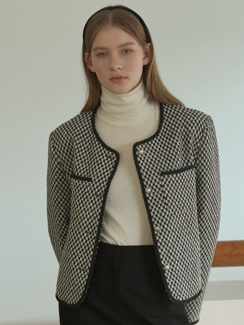 Atelier Tweed Crop куртка - Check