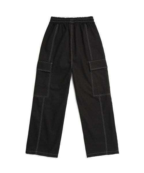 Брюки карго со строчкой Black
