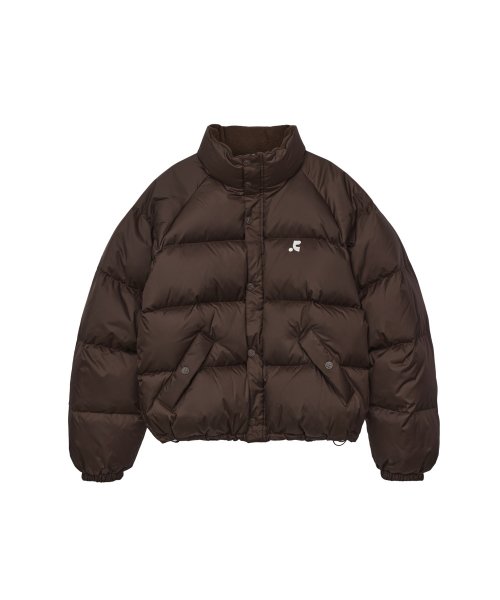 MUSINSA | REST&RECREATION RR LOGO DOWN JACKET - BROWN