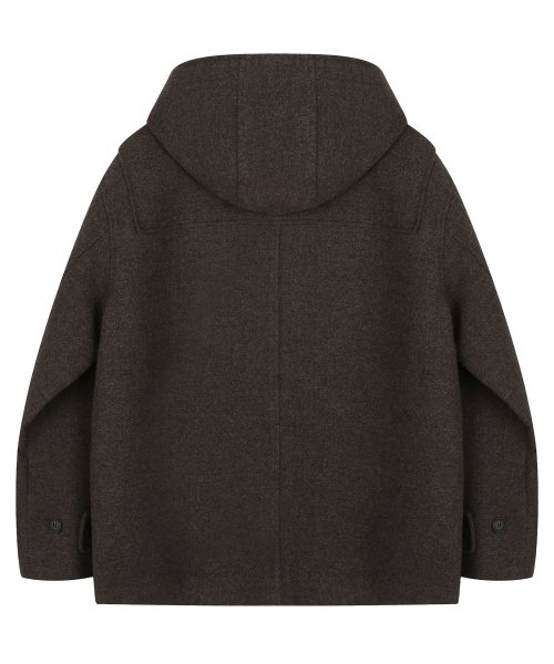 Короткое дафлкот-пальто балмакаан унисекс (BROWN)