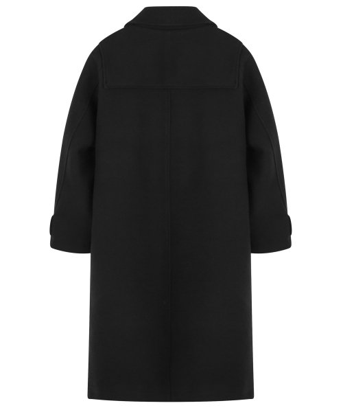 Длинное дафлкот-пальто балмакаан унисекс (Black)