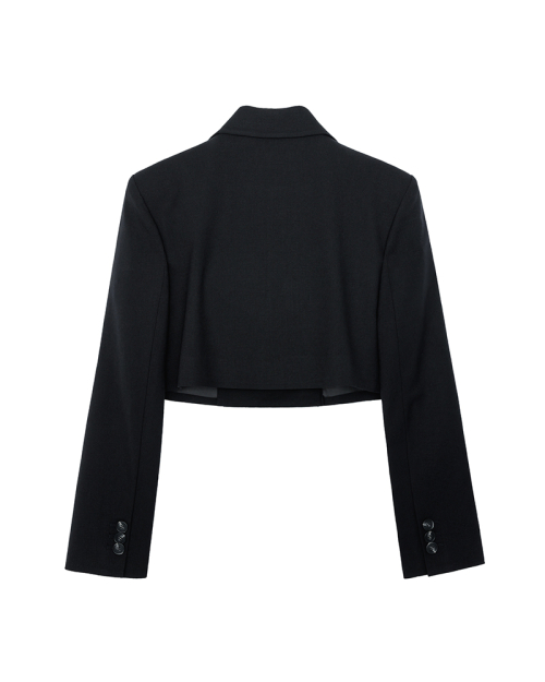 Короткий двубортный шерстяной жакет Colin Black COLIN38BK