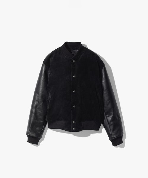 Corduroy Calf Leather Укороченный Пух Свитер чёрный
