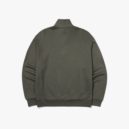 Свитшот на молнии пигментного окрашивания KHAKI