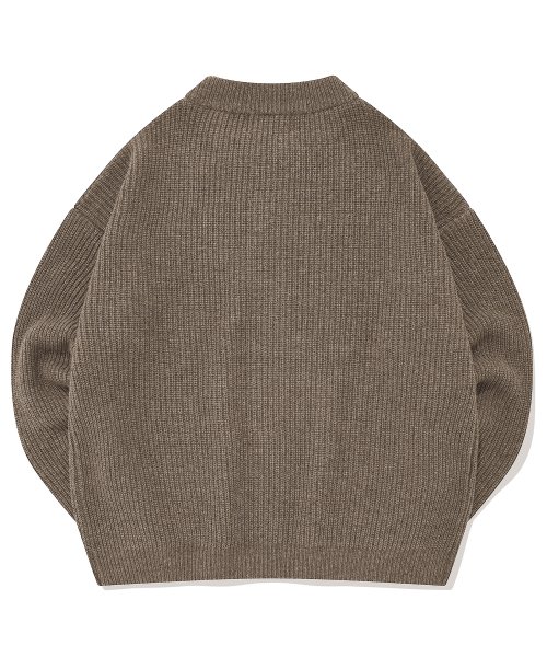 Шерстяной зип-ап кардиган 2WAY SP - Brown