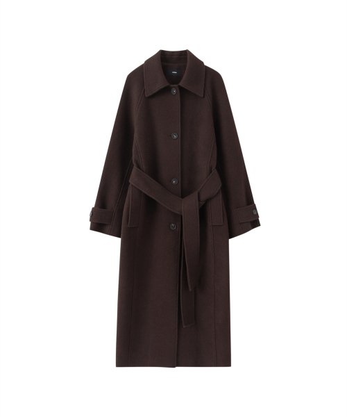 MUSINSA | ETMON Raglan Single Wool Coat Brown