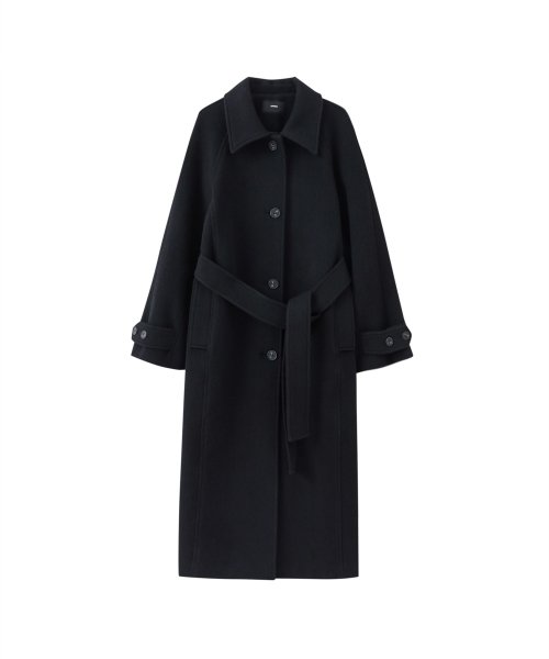 Black and cheap white wool coat