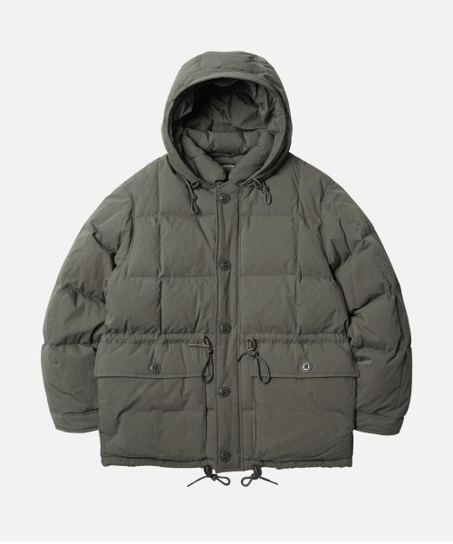 the north face hyalite down hooded jacket in blue