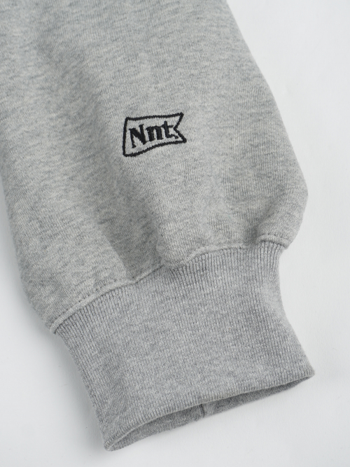 N LOGO HALF ZIP-UP SWEATSHIRTS СЕРЫЙ