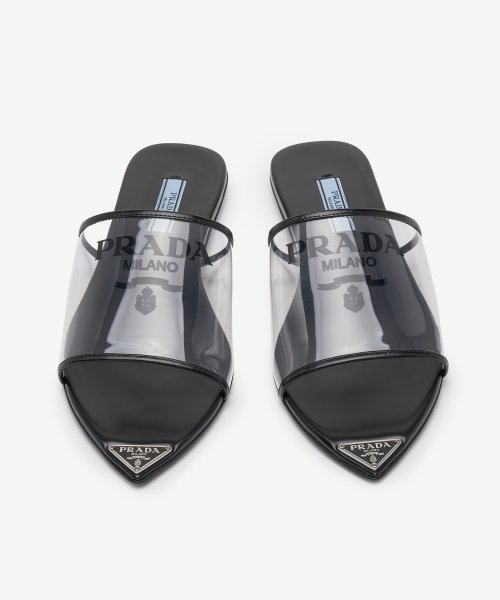 MUSINSA PRADA Women s Triangle Logo Slides Black 1XX6363LK3F0002