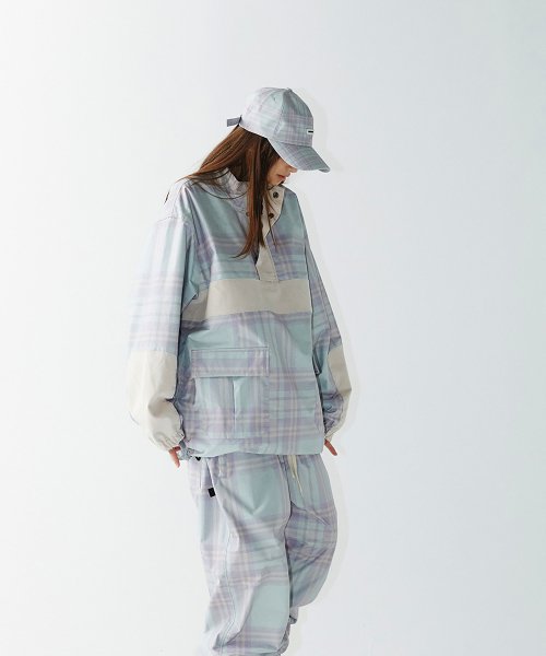 MUSINSA | BSRABBIT RTR Anorak Jacket Pastel Purple Check