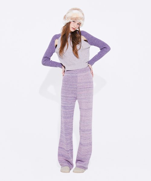 SLIT BLENDING ТРИКОТАЖ TOP_Purple
