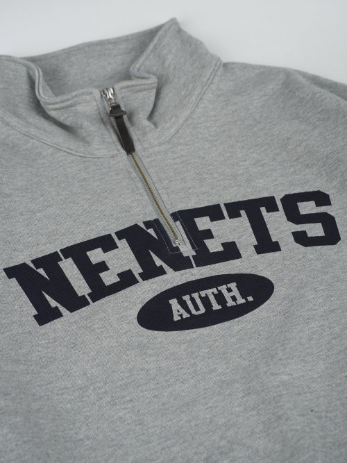 ARCH LOGO HALF ZIP-UP SWEATSHIRTS СЕРЫЙ