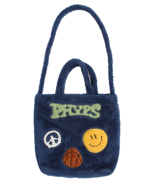 MUSINSA | PHYPS PHYPS® DUMBLE BOA 2WAY SMILE TOTE BAG BLUE