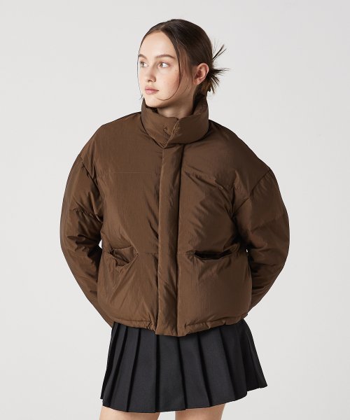 Женский короткий пуховик Duck Down Brown