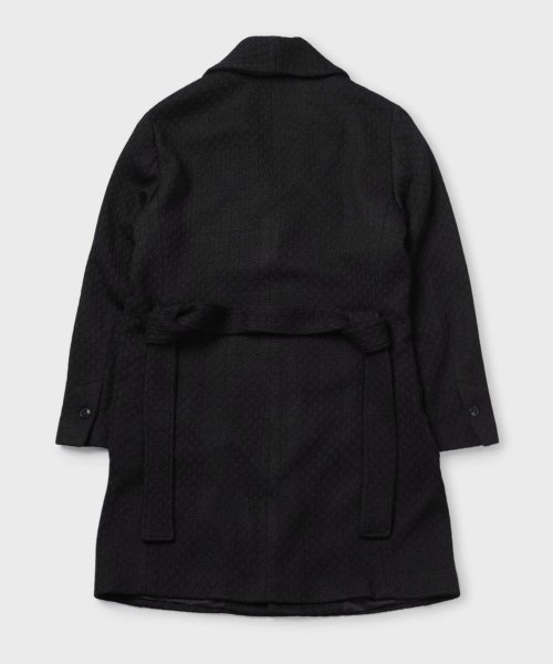 Вязаное пальто косами [Black]