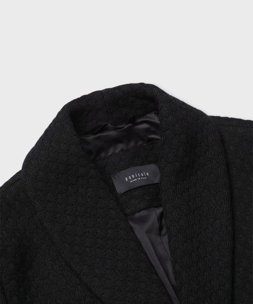 Вязаное пальто косами [Black]