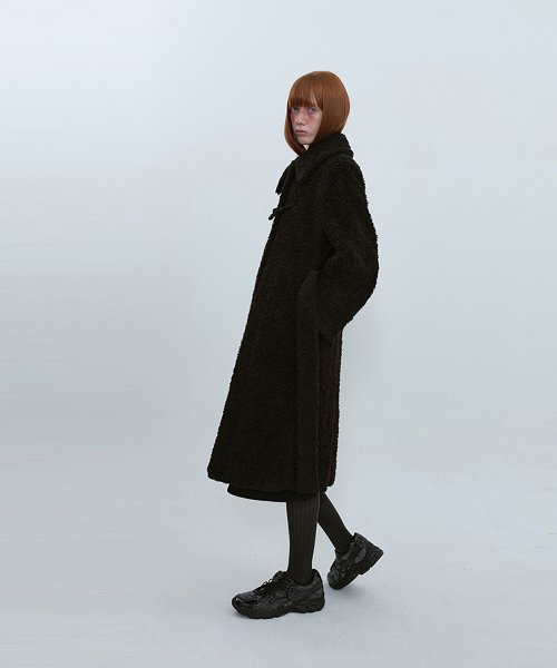 Fur Belted Coat_BLACK
