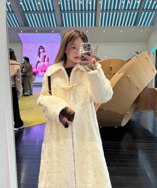 Fur Belted Coat_IVORY