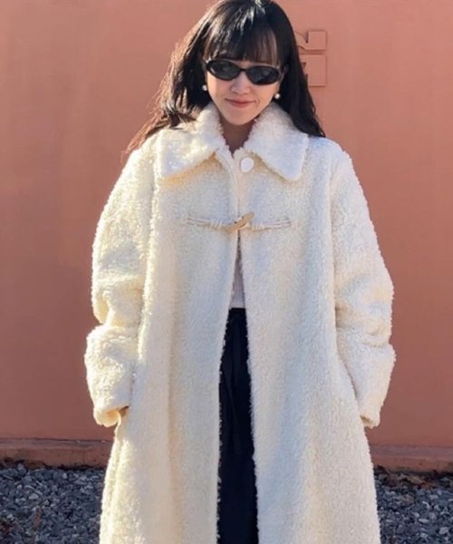 Fur Belted Coat_IVORY