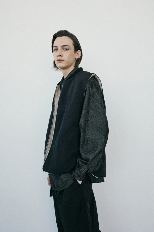 Двусторонний жилет из шерпы - Black