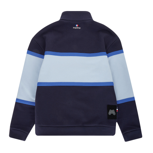 Color Block Half Zip-up Shirts_Navy (Men)