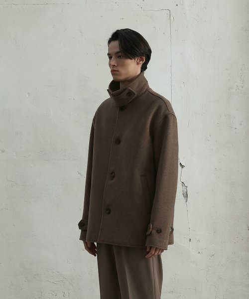 Полупальто из двухслойной шерсти Melange Brown